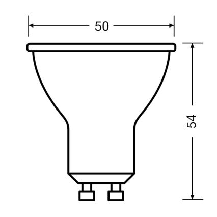 LED reflektorpære PAR16 GU10/4,5W/230V 4000K 36° - Ledvance