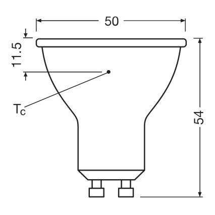 LED-reflektorpære PAR16 GU10/6,9W/230V 2700K 120° - Ledvance