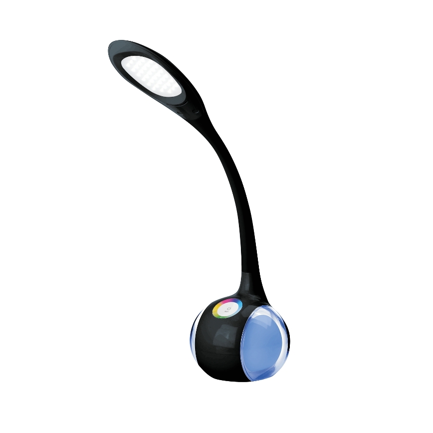 LED RGB bordlampe dæmpbar LED/7W/230V sort