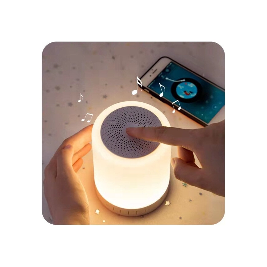 LED RGB bordlampe med højttaler LED/5V
