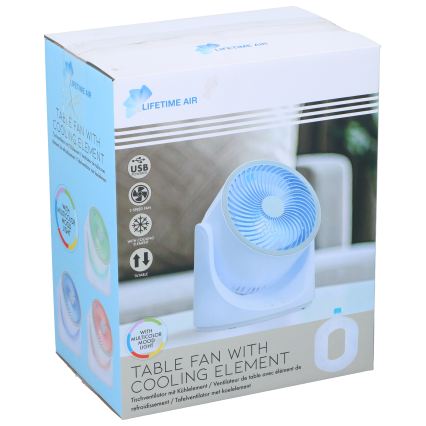 LED RGB-bordventilator med tågefunktion 5V