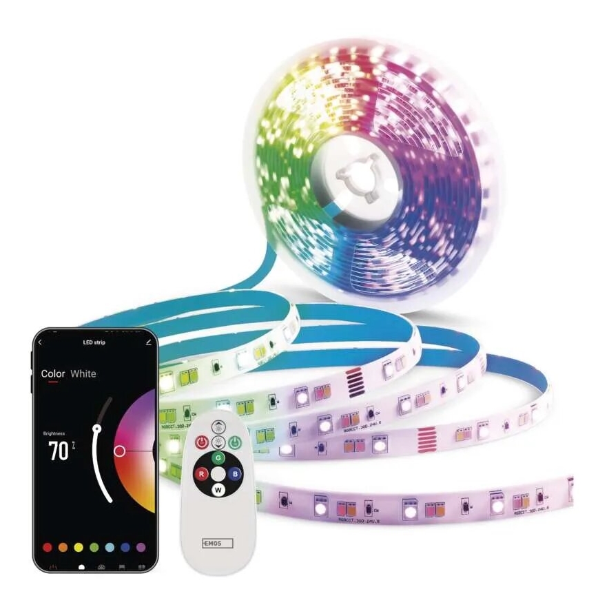 LED strip RGB+CCT dæmpbart GOSMART LED/21W/230V 5 m 2700-6500K IP44 Wi-Fi + fjernbetjening