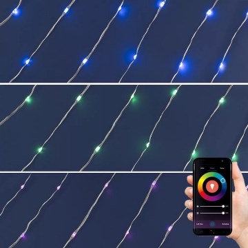 LED RGB dæmpbar julelyskæde 100xLED/29 funktioner 10,4m
