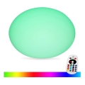 LED RGB Dæmpbar udendørslampe LED/1W/5V 1000 mAh 20 cm IP67 + fjernbetjening