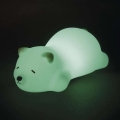 LED RGB genopladelig berøringsbetjent natlampe LED/3,7V 1200 mAh bjørn