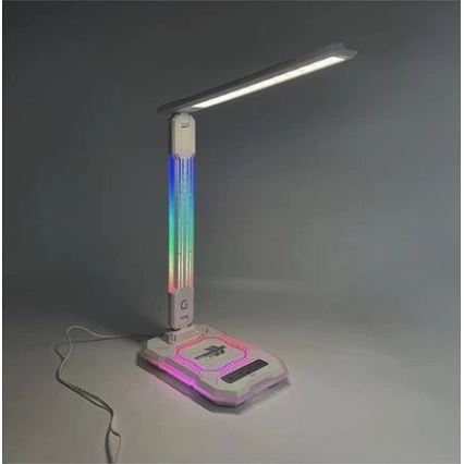 LED RGB Genopladelig bordlampe m. touch-funktion dæmpbar med trådløs opladning LED/7,5W/5V 2700-5300K hvid