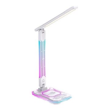 LED RGB Genopladelig bordlampe m. touch-funktion dæmpbar med trådløs opladning LED/7,5W/5V 2700-5300K hvid