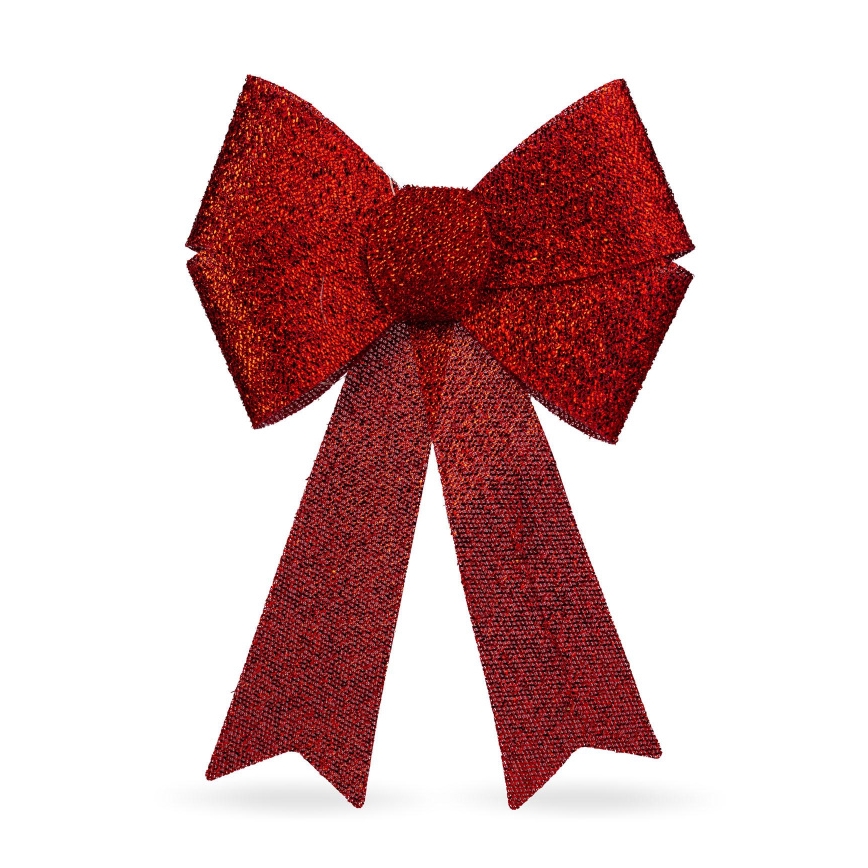 LED RGB juledekoration 11xLED/3xLR44 40x30 cm rød sløjfe