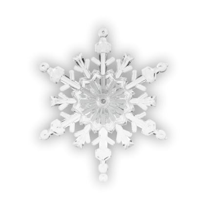 LED RGB juledekoration med sugekop LED/3xLR44 snefnug