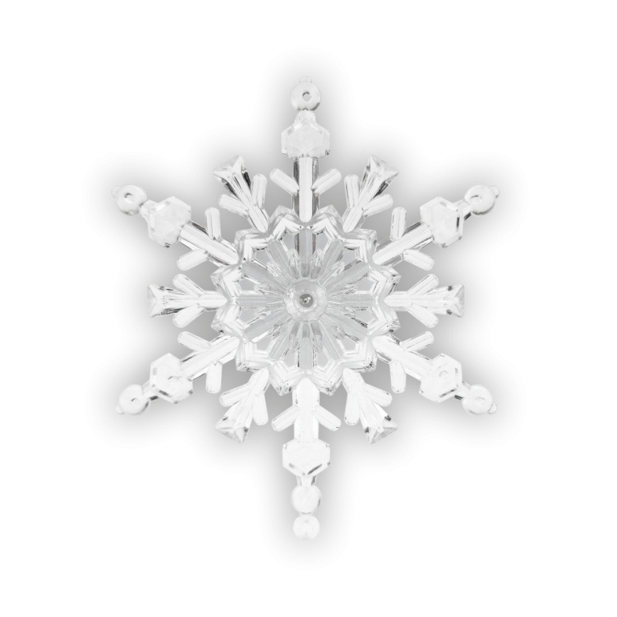 LED RGB juledekoration med sugekop LED/3xLR44 snefnug