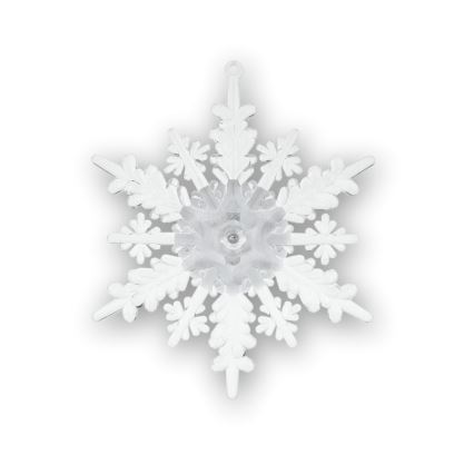 LED RGB juledekoration med sugekop LED/3xLR44 snefnug