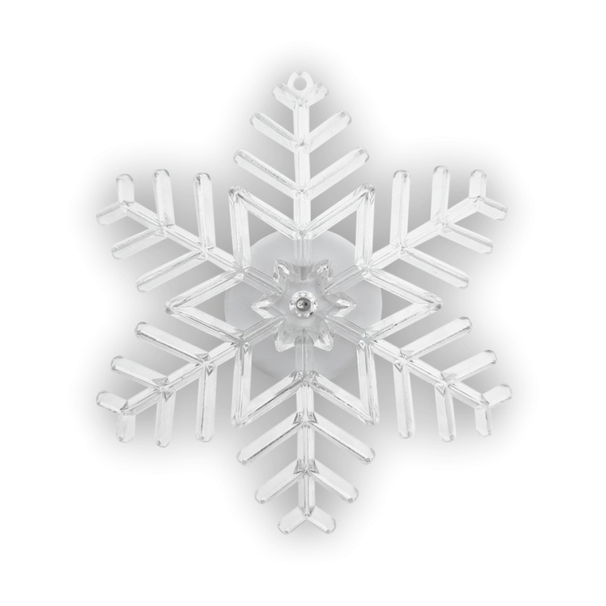 LED RGB juledekoration med sugekop LED/3xLR44 snefnug