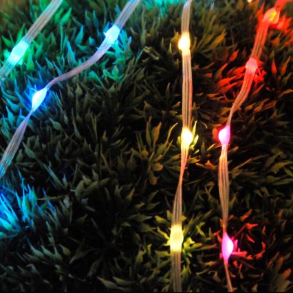 LED RGB julekæde LED/10W/5V 10 m USB + fjernbetjening