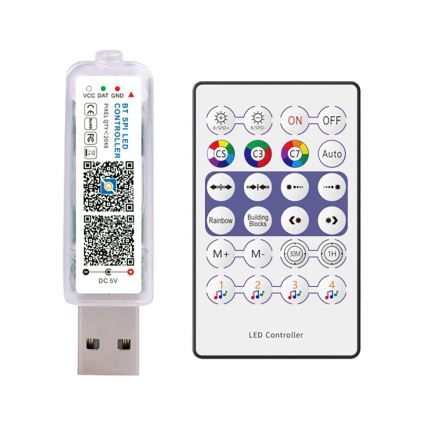 LED RGB julekæde LED/10W/5V 10 m USB + fjernbetjening