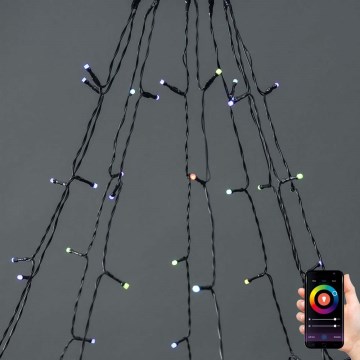 LED RGB-lysgardin 240 x LED / 11 funktioner, 8 m, IP65, Tuya Wi-Fi