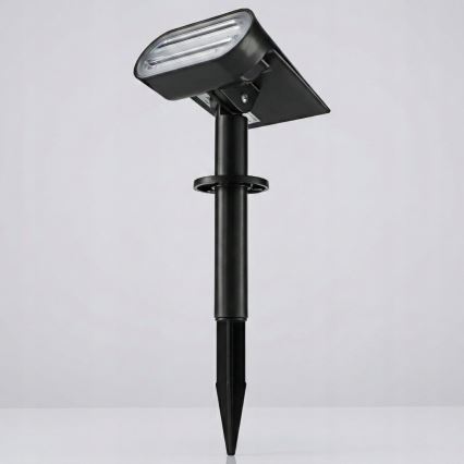 LED RGB solcellelampe 2-i-1 LED/3,7 V 1200 mAh IP54 sort