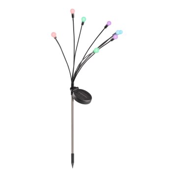 LED RGB Solcellelampe FIORINI 8xLED/1,2V 600 mAh IP44 sort