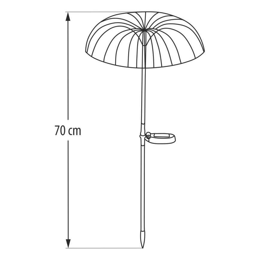 LED RGB solcellelampe LED/1,2V 300 mAh IP44 sort