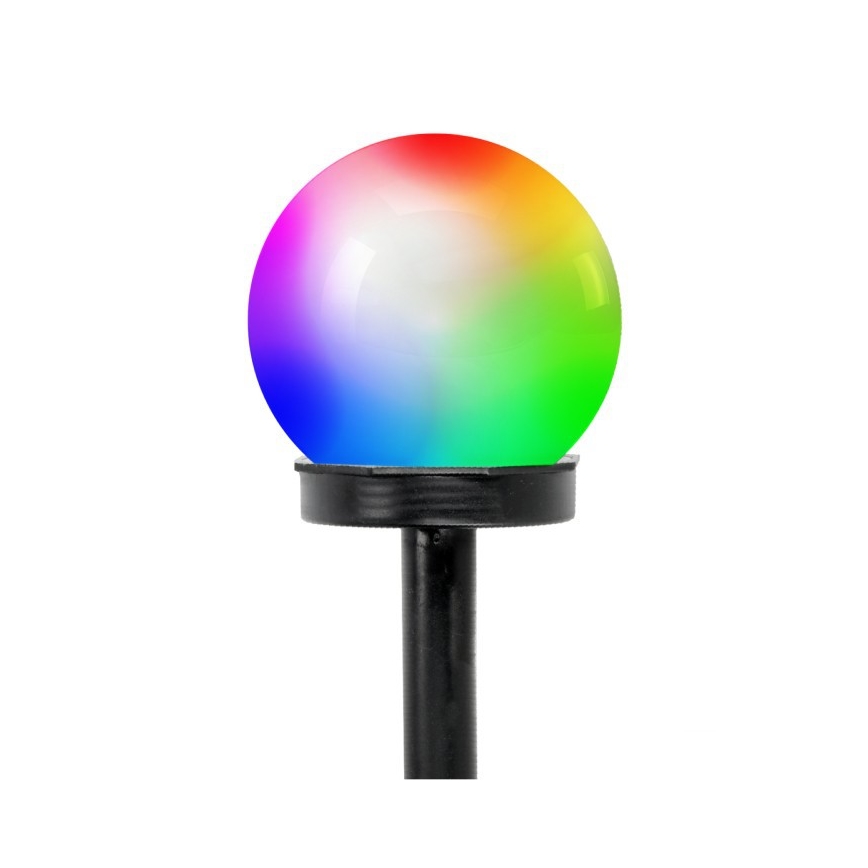LED RGB solcellelampe med sensor SPHERE LED/1,2V IP44 40 mAh Ø 10 cm