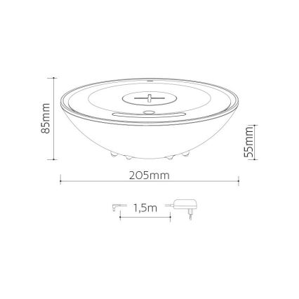 LED RGB trådløs oplader CHARGER LED/10W/230V