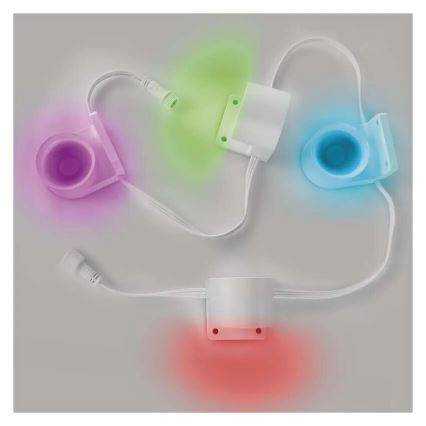 LED RGBIC+CCT Dekorativ lyskæde med spotlighting GoSmart - forlængerdel 4xLED/7W/230V 85 cm Wi-Fi Tuya
