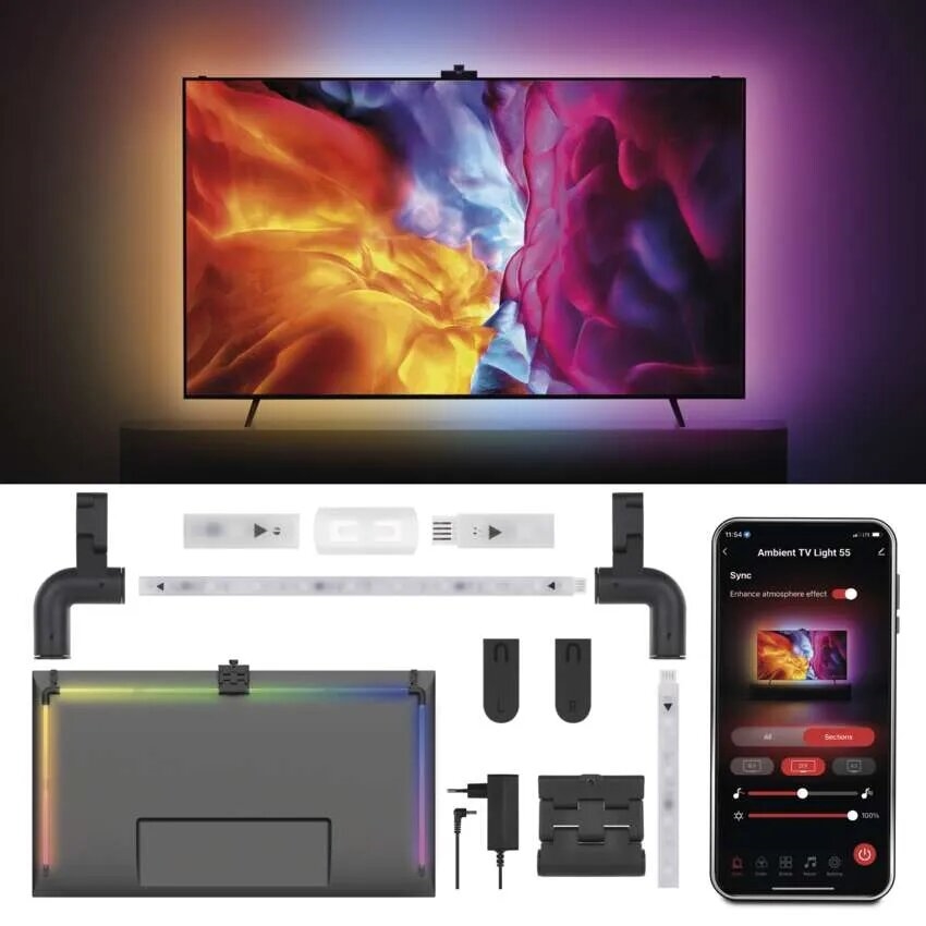 LED RGBIC Strip til tv dæmpbar GoSmart LED/24W/230V 55“