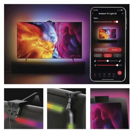 LED RGBIC Strip til tv dæmpbar GoSmart LED/24W/230V 55“