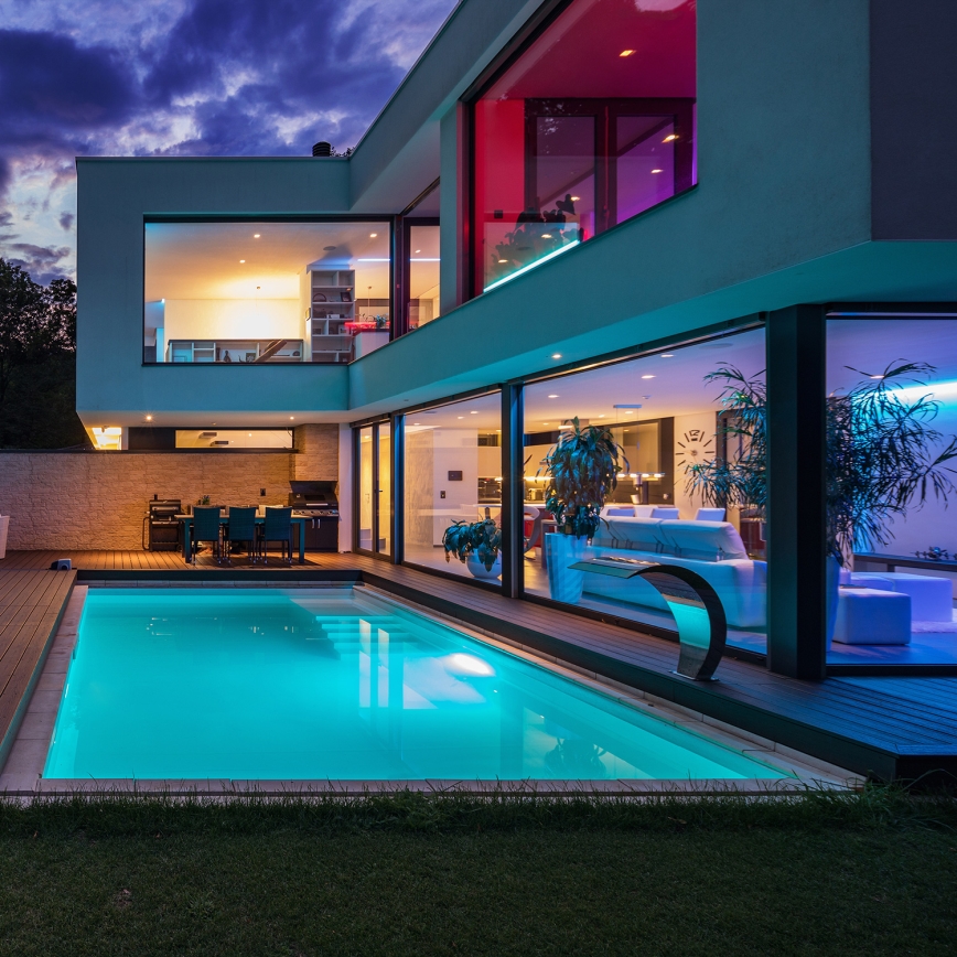 LED RGBW Badeværelsesdæmpbar LED-strimmel/7,5W/12V IP65 3m Wi-Fi Tuya