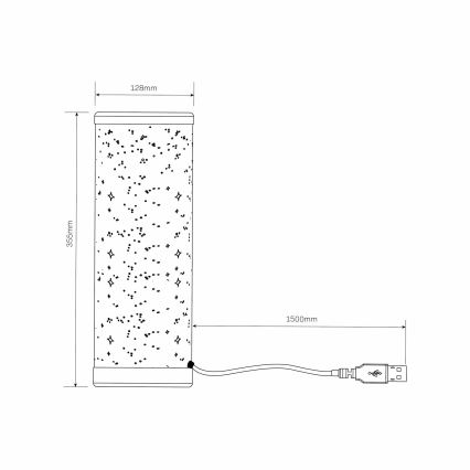 LED RGBW Bordlampe dæmpbar STELLA MINI LED/5W/5V + fjernbetjening