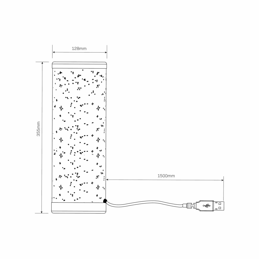 LED RGBW Bordlampe dæmpbar STELLA MINI LED/5W/5V + fjernbetjening