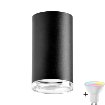 LED RGBW Dimmable Badeværelse Spotlys TURYN 1xGU10/6,5W/230V 2700-6500K Wi-Fi IP44 sort