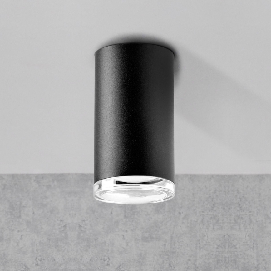 LED RGBW Dæmpbar badeværelsesindbygningsspot TURYN 1xGU10/4,8W/230V 3000K IP44 sort + fjernbetjening
