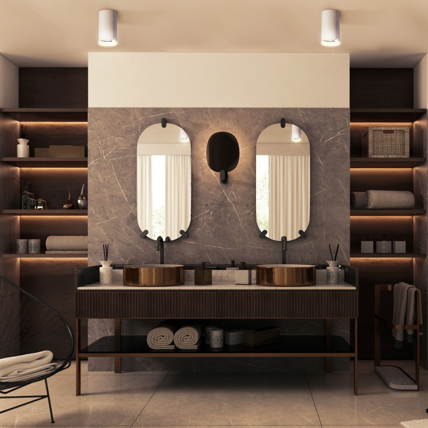 LED RGBW dæmpbar badeværelsesspot TURYN 1xGU10/6W/230V 3000K Wi-Fi IP44 hvid