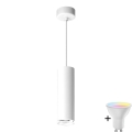 LED RGBW Dæmpbar badeværelseslampen TURYN 1xGU10/6,5W/230V 2700-6500K Wi-Fi IP44 hvid