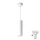 LED RGBW dæmpbar badeværelsespendel på kabel TURYN 1xGU10/4,8W/230V 3000K IP44 hvid + fjernbetjening