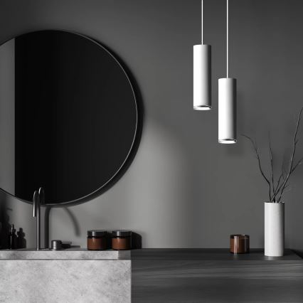 LED RGBW dæmpbar badeværelsespendel på wire TURYN 1xGU10/6W/230V 3000K Wi-Fi IP44 hvid