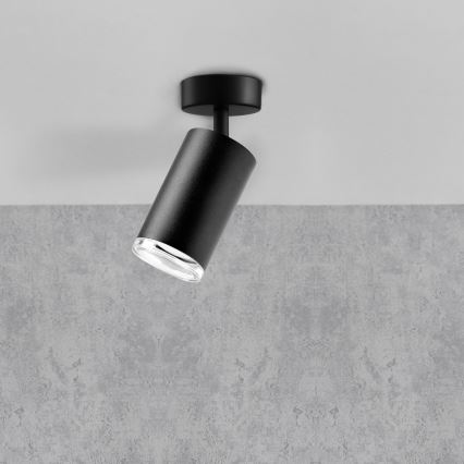 LED RGBW dæmpbar badeværelses spot TURYN 1xGU10/6W/230V 3000K IP44 sort + fjernbetjening