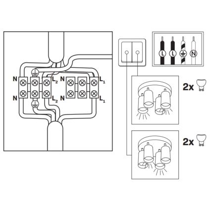 LED RGBW dæmpbar badeværelses-spotarmatur TURYN 4xGU10/6,5W/230V 2700-6500K Wi-Fi IP44 sort