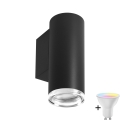 LED RGBW dæmpbar badeværelsesvægarmatur TURYN 1xGU10/6,5W/230V 2700-6500K Wi-Fi IP44 sort