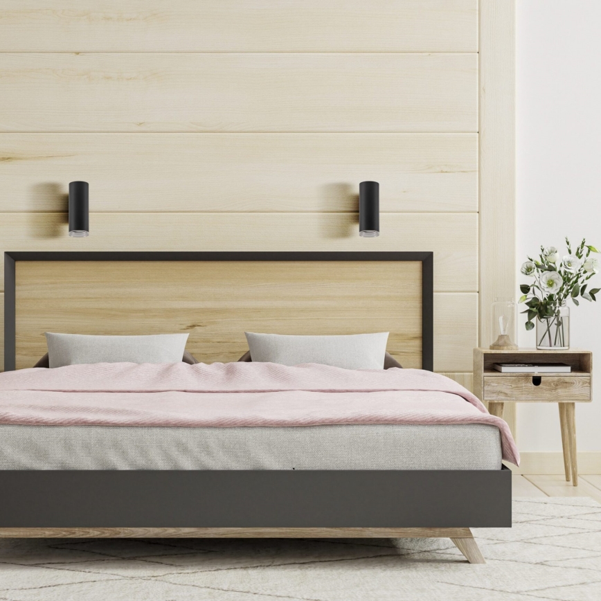 LED RGBW dæmpbar badeværelsesvægarmatur TURYN 1xGU10/6,5W/230V 2700-6500K Wi-Fi IP44 sort