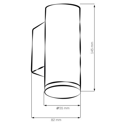 LED RGBW dæmpbar badeværelsesvægarmatur TURYN 1xGU10/6W/230V 3000K Wi-Fi IP44 sort