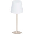 LED RGBW, dæmpbar, berøringsbetjent udendørs bordlampe LUCIA LED/2W/5V 1800/2700/6500K 3600 mAh IP44 beige