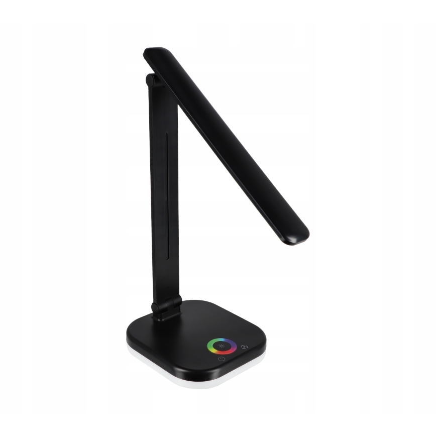 LED RGBW dæmpbar bordlampe med trådløs opladning LED/7W/5V USB sort