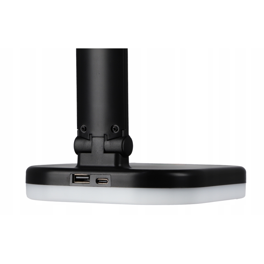 LED RGBW dæmpbar bordlampe med trådløs opladning LED/7W/5V USB sort