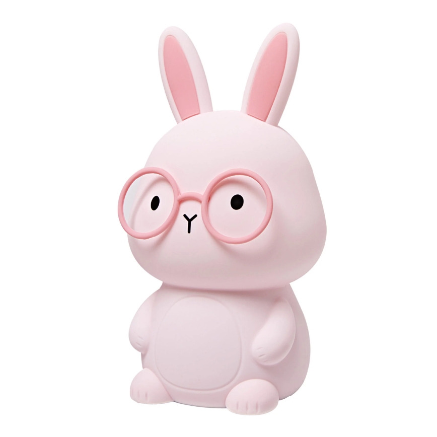 LED RGBW Dæmpbar Børne Touch Lampe FLORKA LED/1W/5V USB 1200 mAh Kanin Lyserød