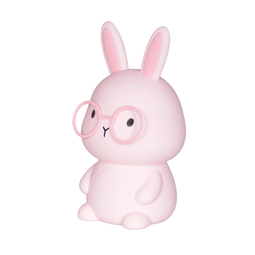 LED RGBW Dæmpbar Børne Touch Lampe FLORKA LED/1W/5V USB 1200 mAh Kanin Lyserød