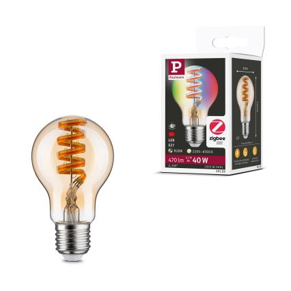 LED RGBW Dæmpbar Filamentpære E27/6,3W/230V 2200-6500K - Paulmann 29156