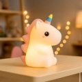 LED RGBW dæmpbar, genopladelig, berøringsbetjent natlampe til børn UNICORN LED/1W/5V 1200 mAh