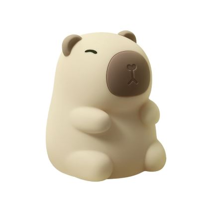 LED RGBW, dæmpbar, genopladelig berøringsbetjent natlampe til børn KAPYBARA LED/0,45W/5V 800 mAh