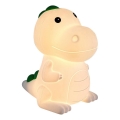 LED RGBW, dæmpbar genopladelig natlampe til børn, LED/2,5W/5V, 3000K, 1200 mAh, dinosaur